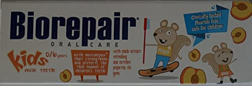 Biorepair Kids 0-6 Oral Care Toothpaste Peach 1.7Fl.Oz 50Ml Pack Of 2