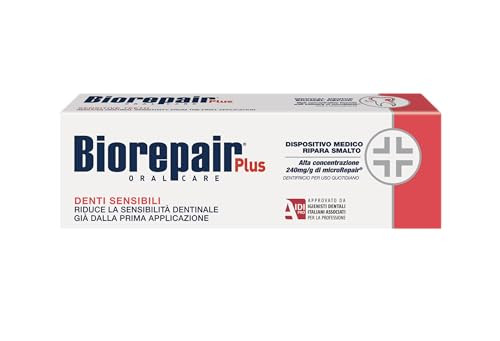 Biorepair Sensitive Teeth Daily Toothpaste - 2.54 Fluid Ounces (75Ml) Tubes (Pack Of 2) Italian Import