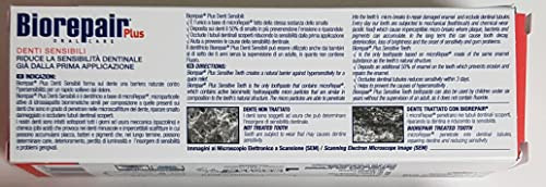 Biorepair Sensitive Teeth Daily Toothpaste - 2.54 Fluid Ounces (75Ml) Tubes (Pack Of 6) Italian Import
