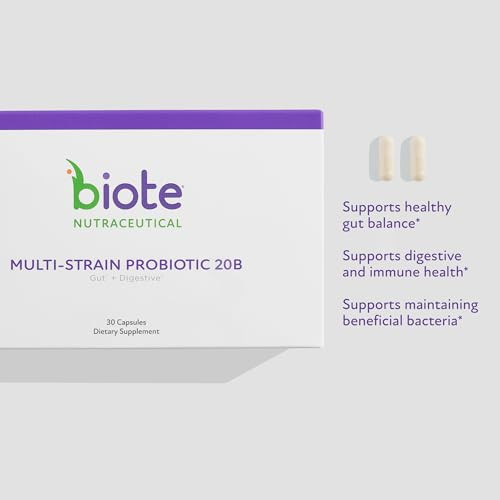 Biote Nutraceuticals - Multi-Strain Probiotic 20B - Gut Digestive (30 Capsules)