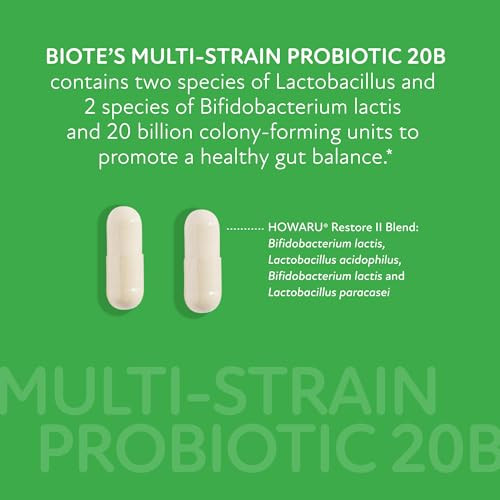 Biote Nutraceuticals - Multi-Strain Probiotic 20B - Gut Digestive (30 Capsules)