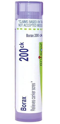 Boiron Borax 200Ck Homeopathic Medicine For Canker Sores 80 Pellets