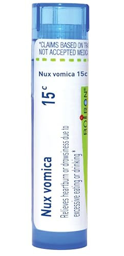 Boiron Nux Vomica 15C For Heartburn Or Drowsiness Due To Excessive Eating Or Drinking 80 Pellets