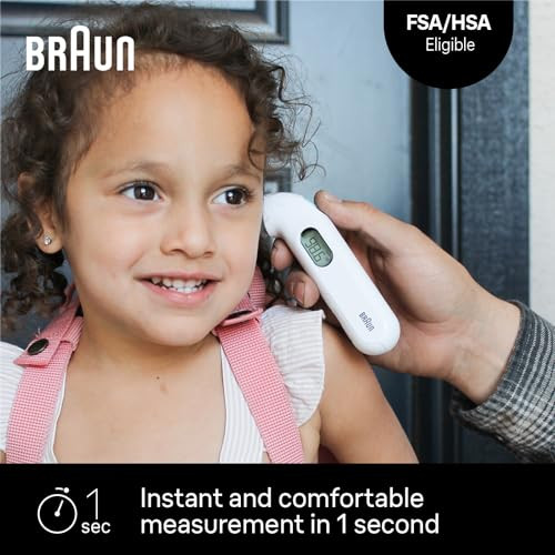 Braun Thermoscan 3 Ear Thermometer Fast 1 Second Measurement Audio Fever Indicator Digital Display Baby And Infant Friendly No 1 Brand Recommended By Pediatricians