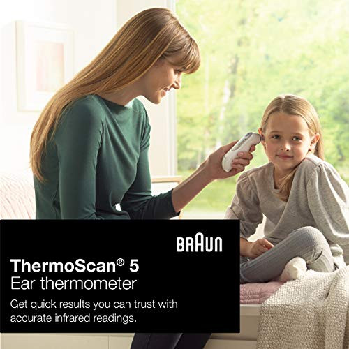 Braun Thermoscan 5 Ear Thermometer Digital Display Baby And Infant Thermometer With Exactemp Stability Indicator For Professional Accuracy Recommended By Pediatricians