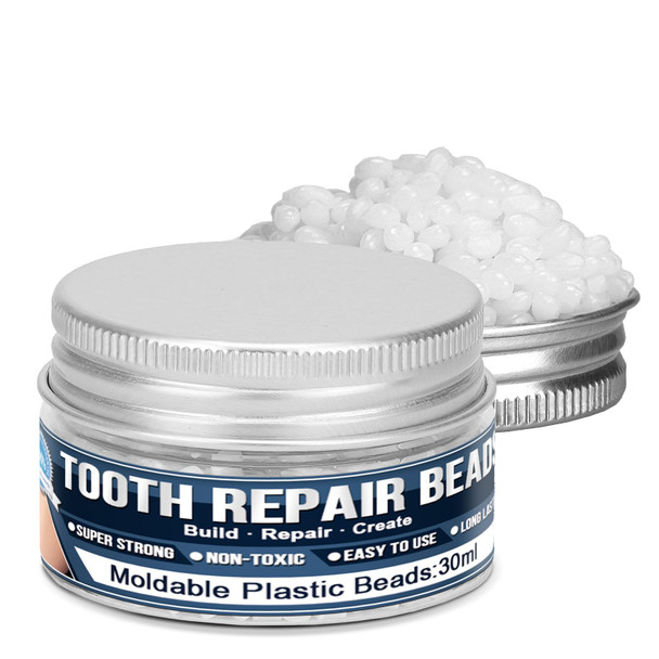 Bwondmand 30Ml Tooth Repair Kit Moldable Tooth Replacements Kit Moldable Plastic Thermoplastic Beads Reusable Thermal Beads For CraftsDiyCosplay