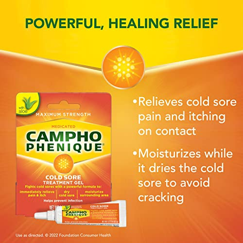 Campho-Phenique Cold Sore Treatment 0.23 Oz And Blistex Medicated Lip Balm 0.15 Ounce 3 Count For Instant Pain Relief Promotes Healing Prevents Infection Dryness And Chapping