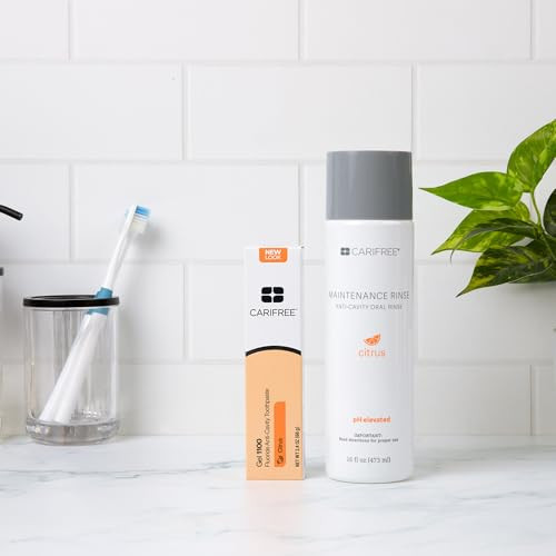 Carifree Gel 1100 And Maintenance Rinse Citrus Bundle Hydroxyapatite Toothpaste Fluoride Mouthwash Neutralizes Ph Freshens Breath And Moistens