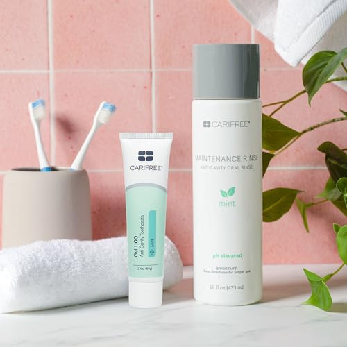 Carifree Gel 1100 And Maintenance Rinse Mint Bundle Hydroxyapatite Toothpaste Fluoride Mouthwash Neutralizes Ph Freshens Breath And Moistens Mouth Dentist Recommended