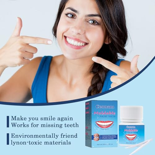 Ceonam 30 Ml Tooth Repair Kit Temporary Teeth Replacement Kit - Moldable Thermal Fitting Beads For Filling Fix Missing And Broken Tooth Or Adhesive Denture Fake Teeth