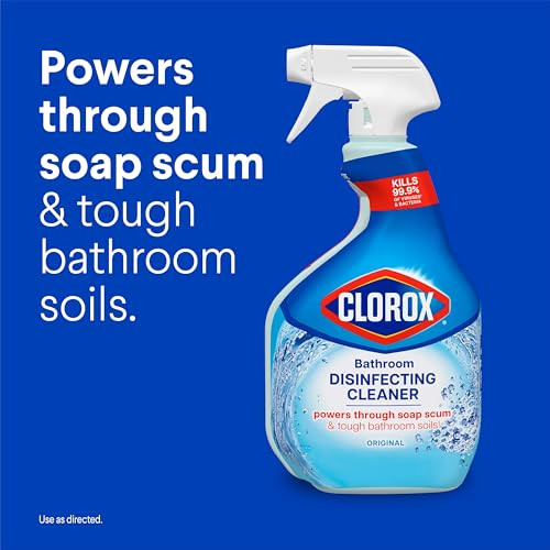 Clorox Bathroom Disinfecting Cleaner Original Spray Bottle 30 Fl Oz (Pack May Vary)