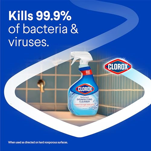 Clorox Bathroom Disinfecting Cleaner Original Spray Bottle 30 Fl Oz (Pack May Vary)
