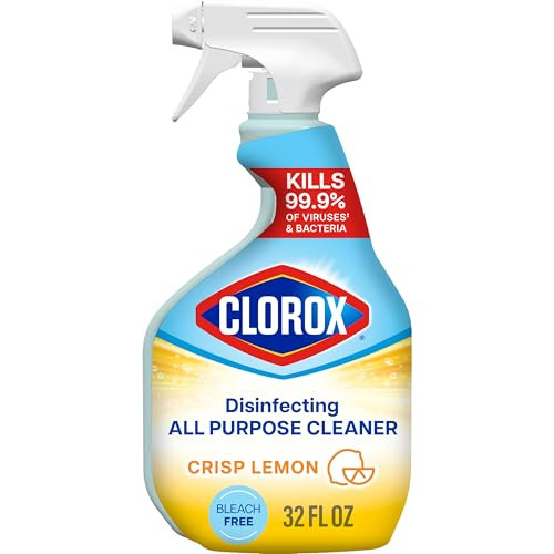 Clorox Disinfecting All Purpose Cleaner Bleach Free Crisp Lemon 32 Fluid Ounces (Pack May Vary)