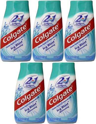 Colgate 2 In 1 Whitening Toothpaste Icy Blast Pack Of 5
