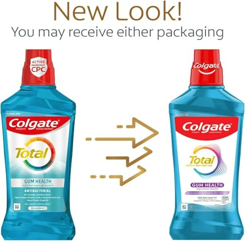 Colgate Total Gum Health Antiplaque Mouthwash Clean Mint 16.90 Oz (Pack Of 4)