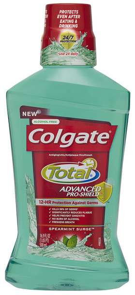 Colgate Total Advanced Pro-Shield Mouthwash Spearmint Surge 16.9 Fluid Ounce