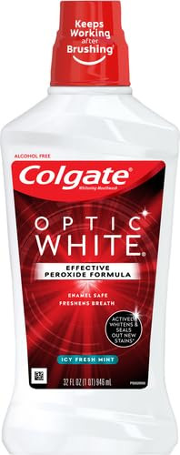 Colgate Optic White Whitening Mouthwash Fresh Mint - 946Ml 32 Fluid Ounces