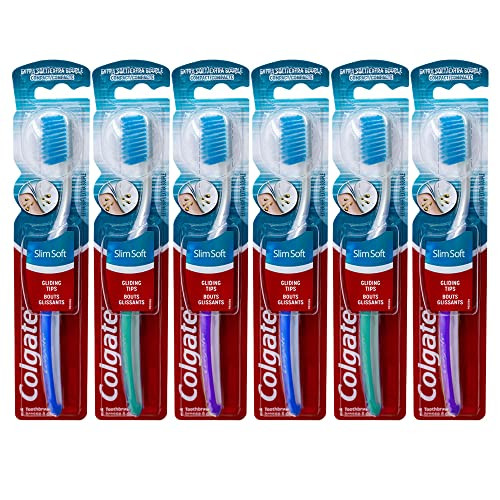 Colgate Slim Soft Ultra Compact Toothbrush Extra Soft (Colors Vary) - Pack Of 6