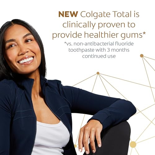 Colgate Total Active Prevention Whitening Gel Toothpaste With Fluoride Clinically Proven Formula That Fights Plaque Bacteria Mint 2 Pack 5.1 Oz