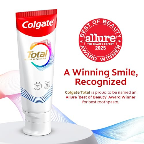 Colgate Total Active Prevention Whitening Gel Toothpaste With Fluoride Clinically Proven Formula That Fights Plaque Bacteria Mint 2 Pack 5.1 Oz