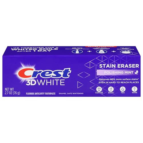Crest Toothpaste 3D White Stain Eraser Fresh Mint 2.7 Ounce