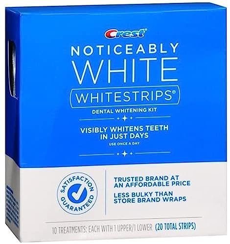 Crest Noticeably White Whitestrips 2 Packs Of 10 Treaments/20 Strips 20 Total Treatments/40 Total Strips