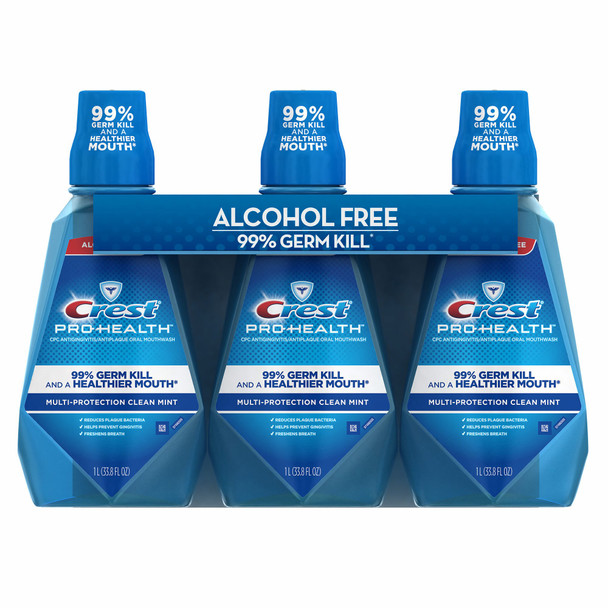 Crest 76380 Pro Health Multiprotection Rinse 3 Pack 1 L Shape