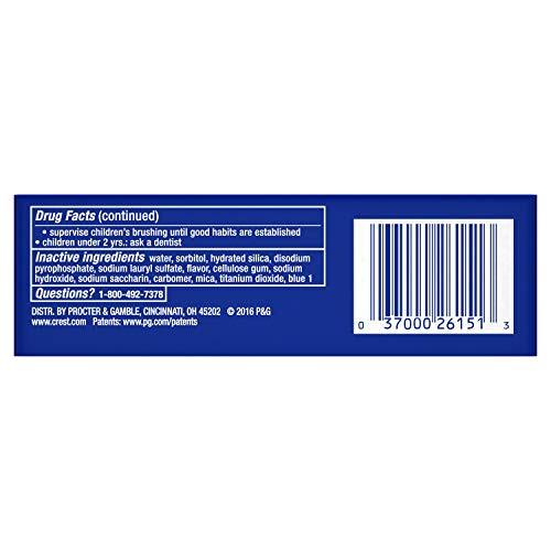 Crest 3D White Whitening Toothpaste Radiant Mint 0.85 Ounce (Pack Of 36)