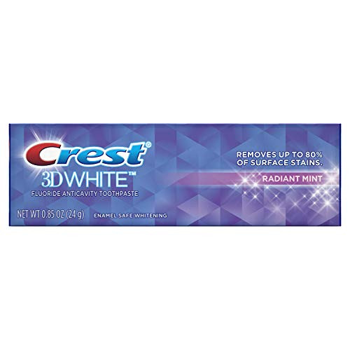 Crest 3D White Whitening Toothpaste Radiant Mint 0.85 Ounce (Pack Of 36)