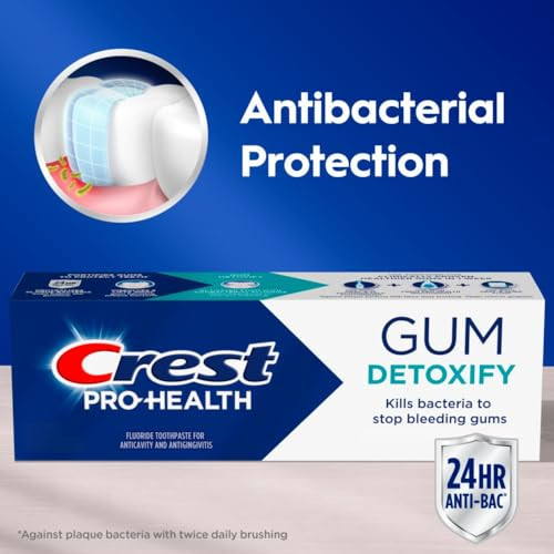 Crest Pro-Health Gum Detoxify Deep Clean Toothpaste 2.6 Oz - Anticavity Antibacterial Flouride Toothpaste Clinically Proven Gum And Enamel Protection Plaque Control