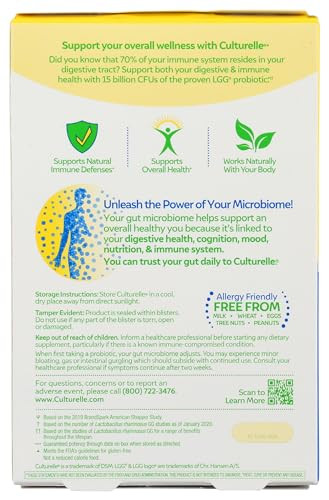 Culturelle Health & Wellness Probiotic Vegetarian Capsules 30 Ea