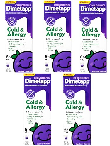 Dimetapp Children'S Cold & Allergy Symptom Reliever Ages 6 And Up 8 Fl Oz (Pack Of 5)