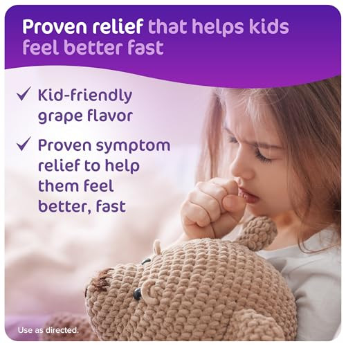 Children S Dimetapp Multi-Symptom Cold & Flu Medicine Antihistamine Cough Suppressant Relieves Fever Cough Sneezing Head & Body Ache Sore Throat Grape Flavor Alcohol-Free 4 Fl Oz (Pack Of 2)