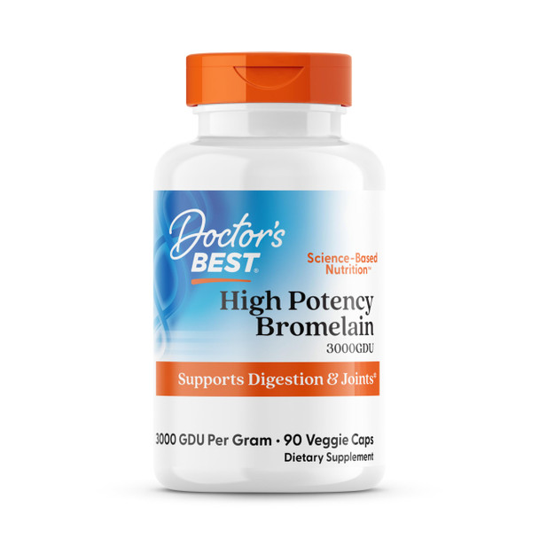 Doctor'S Best 3000 Gdu Bromelain Proteolytic Digestive Enzymes Supplements Supports Healthy Digestion Joint Health Nutrient Absorption 500 MgCapsule 90 Count(Pack Of 1)