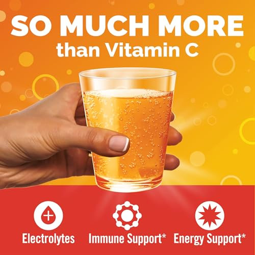 Emergen-C 1000Mg Vitamin C Powder For Daily Immune Support Caffeine Free Vitamin C Supplements With Zinc And Manganese B Vitamins And Electrolytes Super Orange Flavor 10 Count