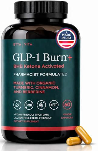 Etta Vita Ketosis & Glp-1 Supplement Weight Loss For Women And Men - Appetite Suppressant Fat Burner And Metabolic Health With Bhb Raspberry Ketones Apple Cider Vinegar Berberine Hcl (Made In Us/Lab Tested)
