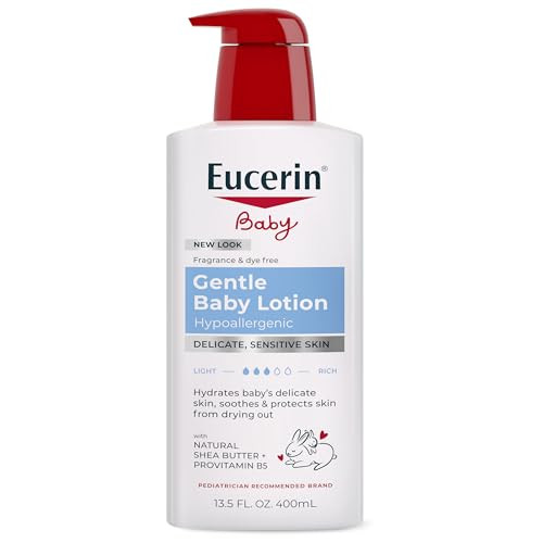 Eucerin Baby Body Lotion Hypoallergenic And Fragrance Free Baby Lotion With Pro-Vitamin B5 And Shea Butter 13.5 Fl Oz Bottle