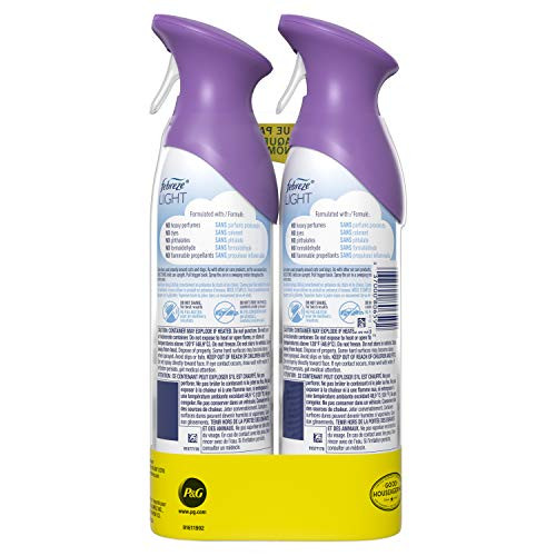 Febreze Air Mist Air Freshener Spray Odor-Fighting Room Spray Air Fresheners For Home And Bathroom And Kitchen Aerosol Can Light Lavender Scent 8.8Oz 6 Count Pack Of 3