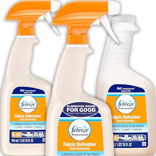 Febreze Professional Fabric Refresher Spray 3 Pack Deep Penetrating Eliminates Odors With Light Fresh Scent For All Fabrics Upholstery Bedding And More 32 Oz Each
