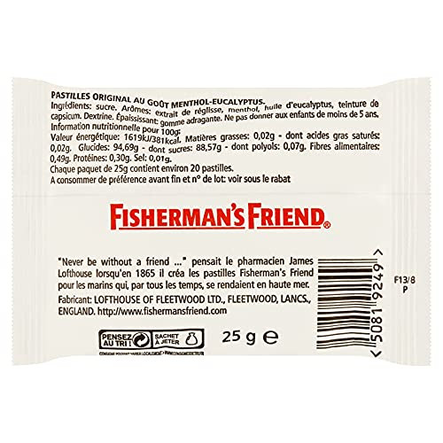 Fisherman'S Friend Mit Zucker Extra Stark 24Er Pack (24 X 25 G Beutel)