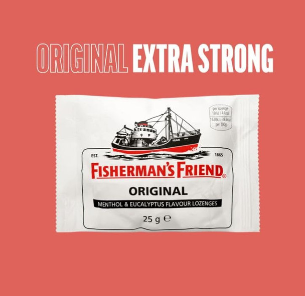 Teadz Fisherman'S Friend Original Extra Strong Menthol & Eucalyptus Lozenges Pack Of 8 (25 G)
