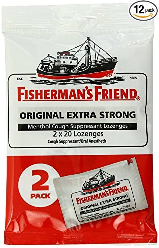 Fisherman'S Friend Original Extra Strong Cough Suppressant Lozenges 40-Count Bags (Pack Of 12)