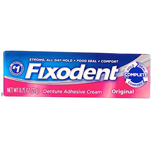Fixodent Denture Adhesives Cream Original 0.75 Oz (Pack Of 6)