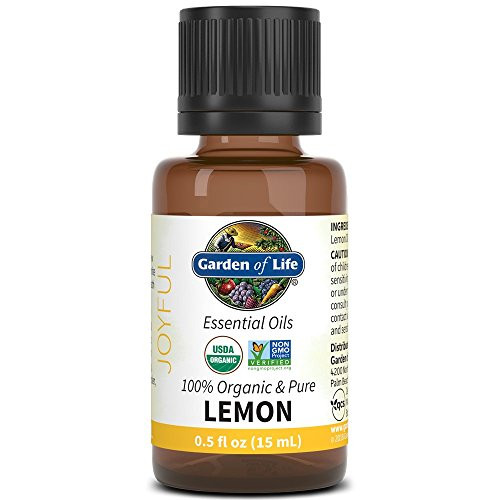 Garden Of Life Lemon Essential Oil 100 Pure Essential Oil For Diffuser Aromatherapy Meditation Joyful And Refreshing Usda Organic Non-Gmo 0.5 Fl Oz