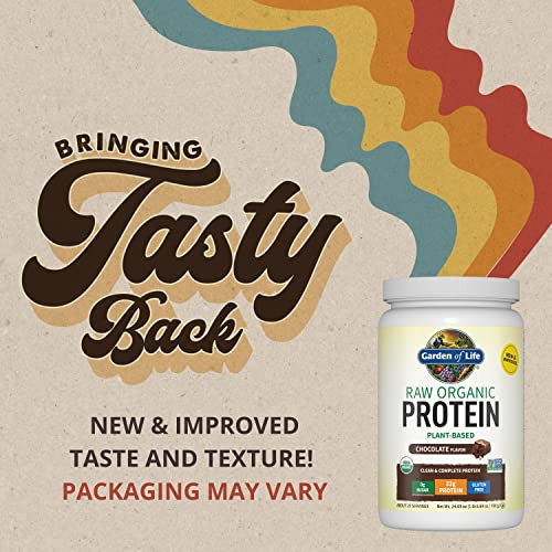 Garden Of Life Protein Powder Vegan Protein Powder Bcaa Probiotics & Digestive Enzymes Gluten & Lactose Free Chocolate 1.5 Lb