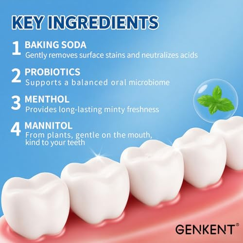 Genkent 60 Counts Travel Toothpaste Tablets And 12 Pack Bamboo Toothbrushes Eco Friendly
