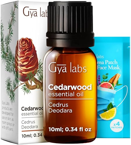 Gya Labs Cypress Essential Oil For Skin & Cedarwood Oil For Hair Set - Aromatherapy Grade Essential Oils Set - 2X10Ml - Gya Labs