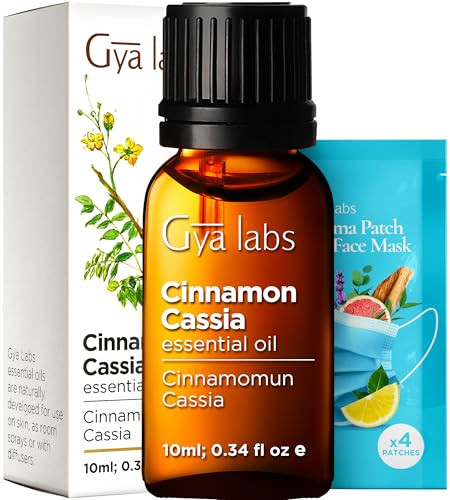 Gya Labs Cedarwood & Cinnamon Essential Oil Set - Aromatherapy Grade Essential Oils Set - 2X0.34 Fl Oz - Gya Labs