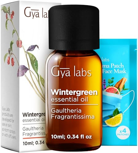 Gya Labs Wintergreen Essential Oil For Diffuser & Thyme Oil For Hair Set - Aromatherapy Grade Essential Oils Set - Gya Labs