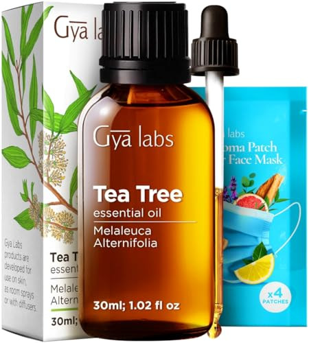 Gya Labs Tea Tree Oil For Skin (30Ml) & Tea Tree Roll On (10Ml) Set - Aromatherapy Grade Essential Oils Set - Gya Labs